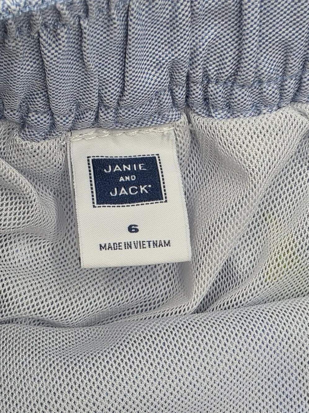 Janie and Jack boys' sailboat swim trunks size 6